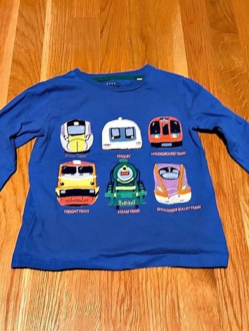 Mini Boden Long Sleeve Train Top 3-4 years